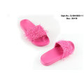 Superstarer New Style Pure Color Tassels Slippers Women Summer Fashionable and Leisure EVA Indoor Anti-Slip Breathable Slippers, Pink Slippers